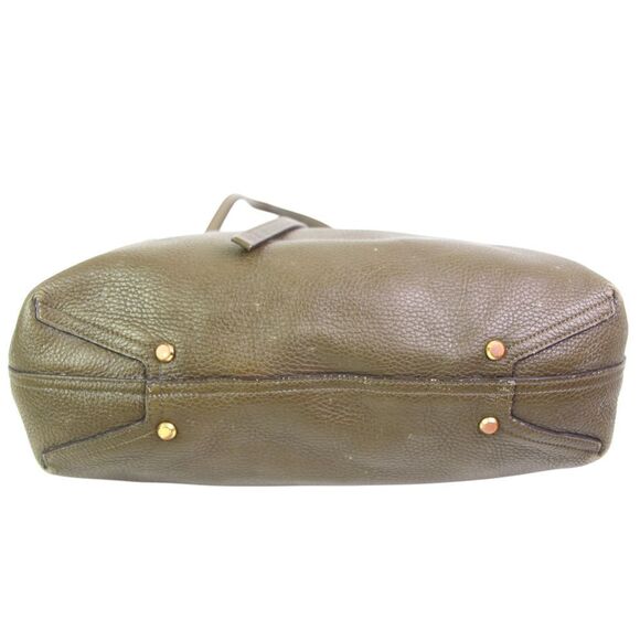 ROOMY Annabel Ingall KHAKI GREEN GENUINE LEATHER SHOULDER BAG HANDBAG TOTE PURSE - Picture 7 of 14